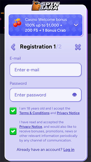 Spinbara Registration