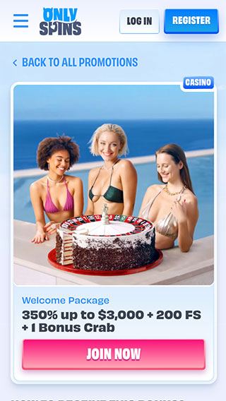 Onlyspins Casino Welcome Bonus