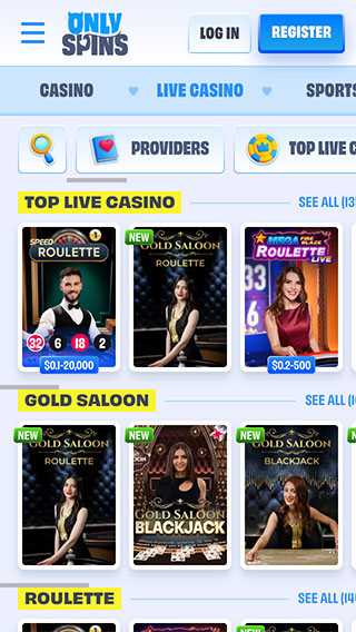 Onlyspins Live Casino
