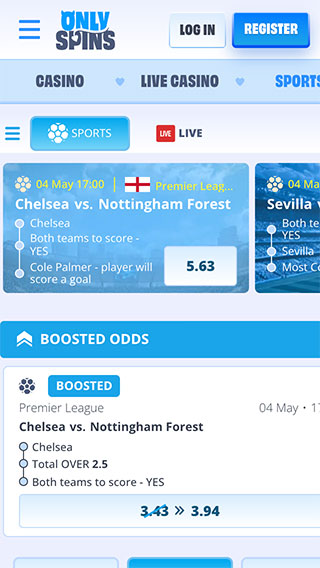 Onlyspins Live Sport