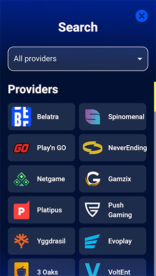 Azurslot Casino Providers