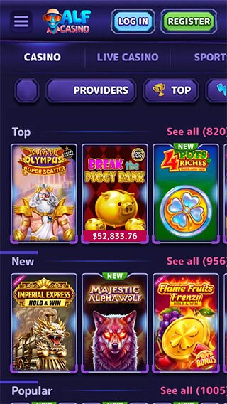 AlfCasino Games
