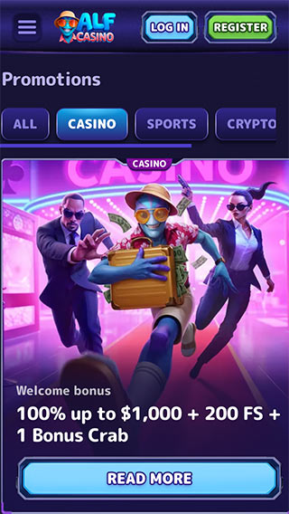 AlfCasino Welcome Bonus