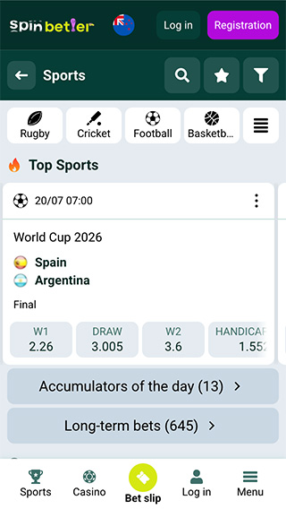SpinBetter Sports Bets