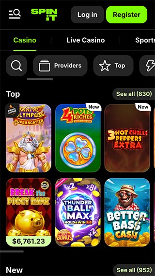 Spinit Casino Games