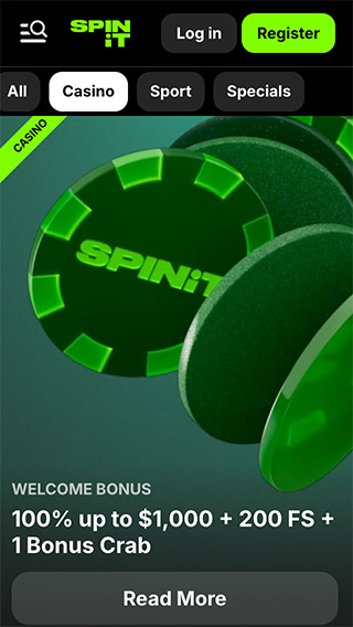 Spinit Casino Welcome Bonus