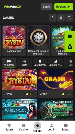 Winwin Bet Casino Games