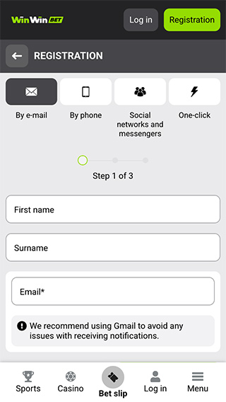 Winwin Bet Sports Registration