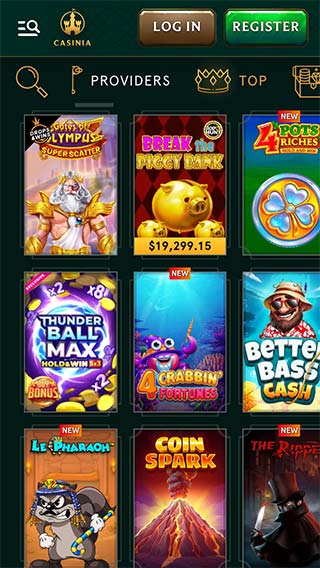 Casinia Casino Games