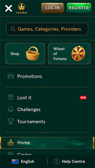 Casinia Casino Layout Features