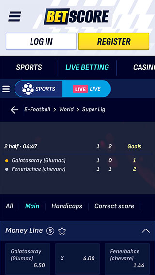 Betscore Live Sports